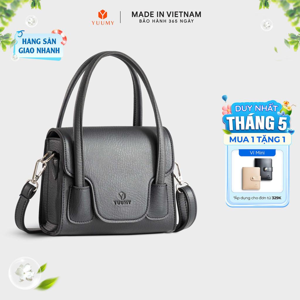 Túi Yuumy (Thời trang nữ nắp gập cách điệu - Túi đeo chéo da Seasand YN227)
