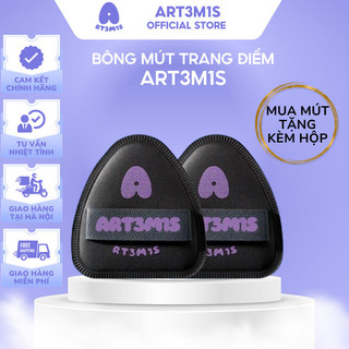 [ART3M1S] Bông Mút ART3M1S ĐEN Mềm Mịn Dùng Khô Ướt Tán Cushion Phấn Nước Phấn Nén Kem Nền Cao Cấp