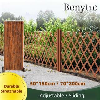 Hàng rào sân vườn tại nhà BENYTRO, Hàng rào bằng gỗ bền / không mùi 50 / 70cm, Xịt sơn nhiều lớp có thể sử dụng DIY Hàng rào lưới cáo mở rộng có thể kéo dài Trang trí sân vườn