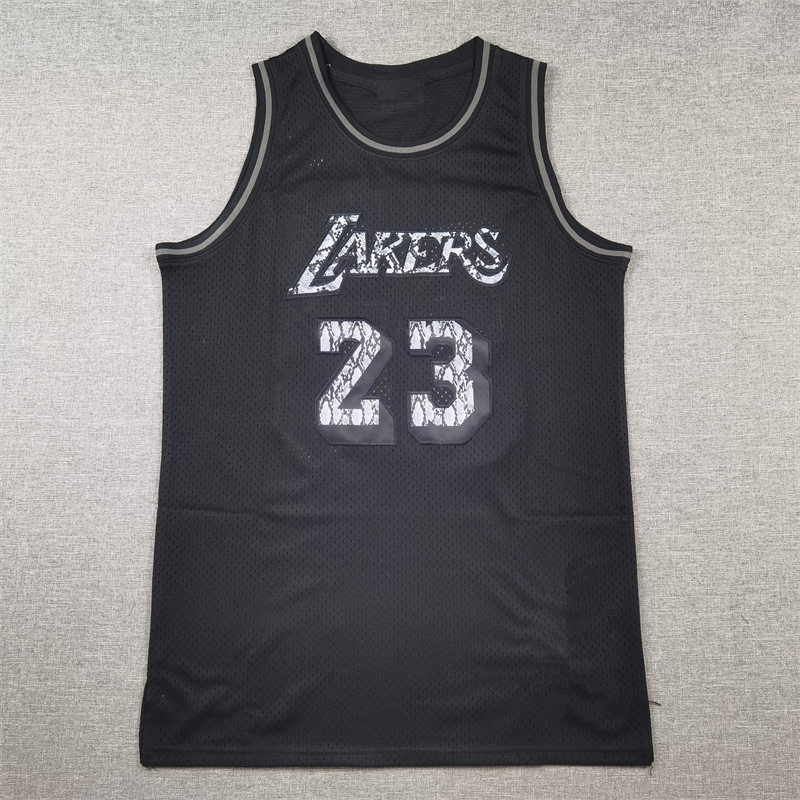 Vintage Lakers Jersey Debalon Selero Thêu Rắn In Và LeBrown James Số