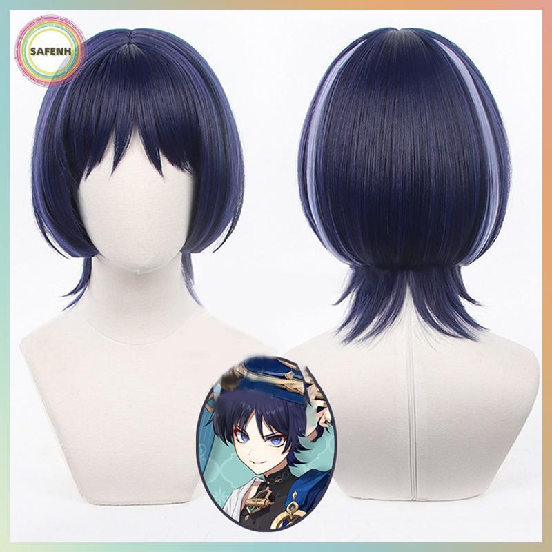 SAFENH Wig Scaramouche Cosplay - Pre-Styled, Heat-Resistant Synthetic Wig for Halloween and Anime/Wa
