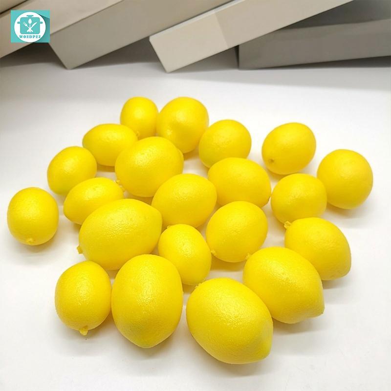 Woedpez 10 Cái Quả chanh nhân tạo Mô phỏng thực tế chanh chanh chanh chanh để trưng bày