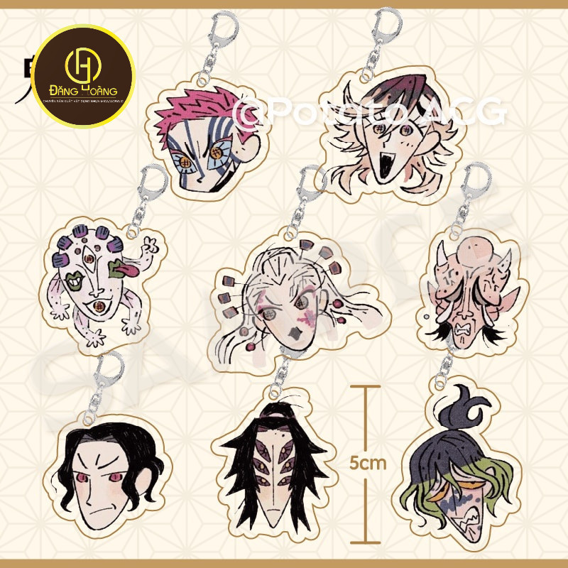 Móc khoá Thanh Gươm diệt quỷ Demon Slayer Anime Keychain Giyuutarou Daki Kokushibo Douma Acrylic Key