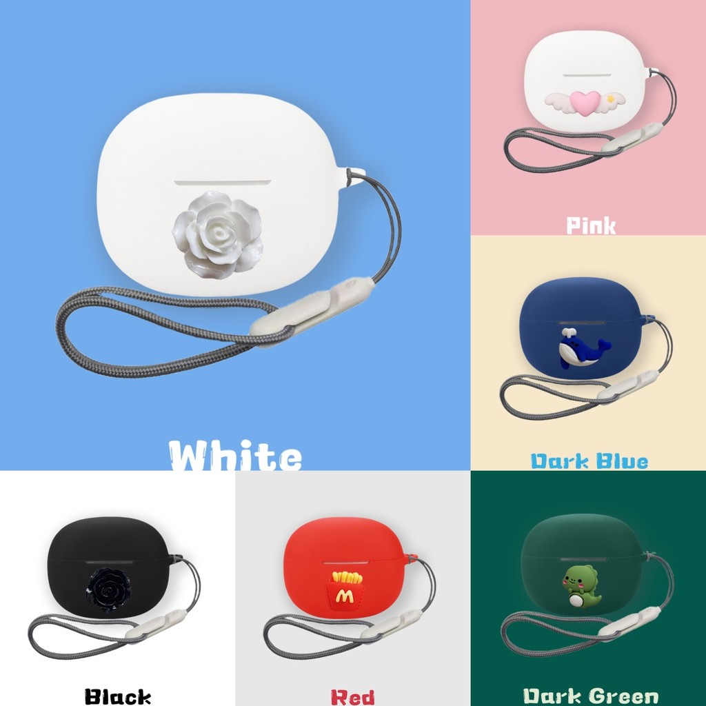 For 1MORE Q21 Case Cartoon Dinosaur Duck Silicone Soft Case Suitable for 1MORE Q21 Shockproof Shell 