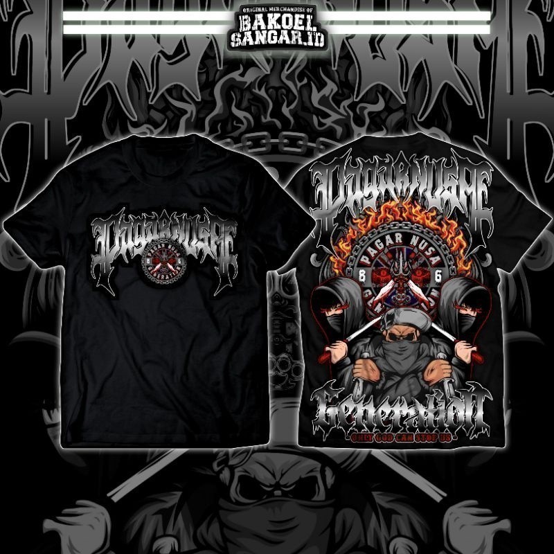 Thời trang thế hệ 2025 Áo thun Pagar Nusa (a2 Full Back) Áo thun thế hệ Pagar Nusa mới nhất Áo thun 