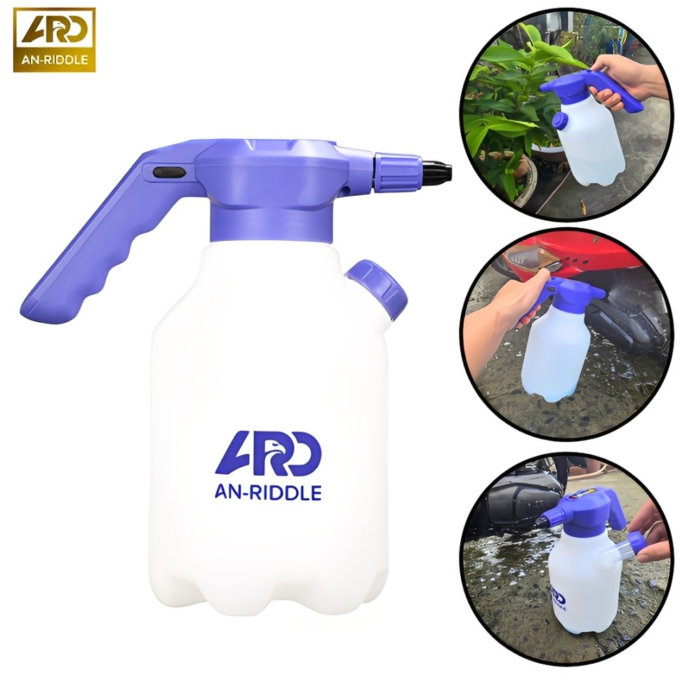 Bình Phun Hóa Chất Hoặc Tưới Cây Chạy Điện AN-RIDDLE 2L – PI.N SẠ.C Type-C, Phun Sương Mịn, Đầu Vòi 
