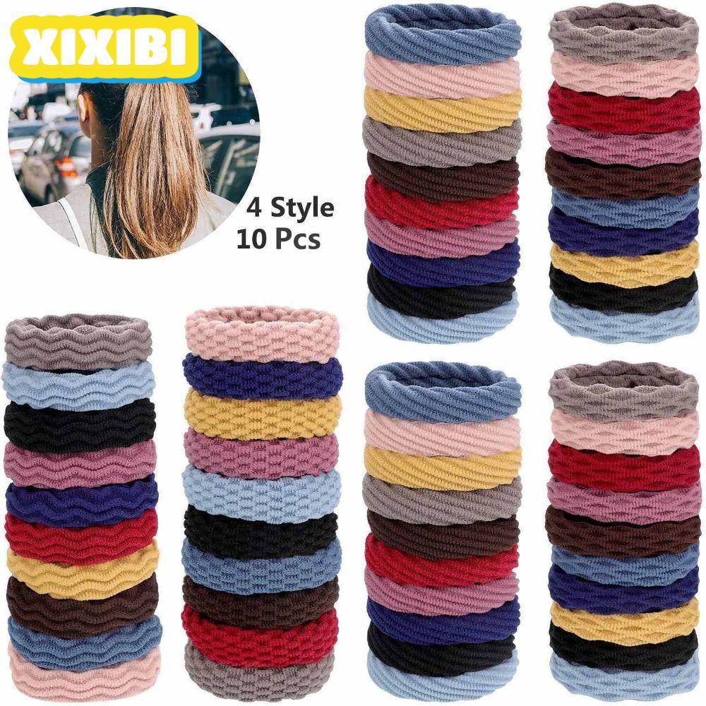 XIXIBI - 10 Dây Cao Su Co Giãn, Scrunchie và Dây Đuôi Ngựa Cho Bé gái