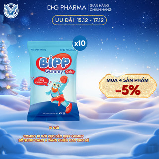  Combo 10 gói Kẹo dẻo Bipp Gummy Calci & Tăng chiều cao cho bé 
