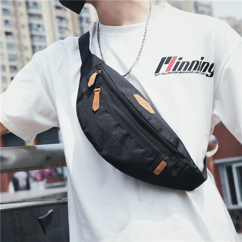 FE2 Túi thắt lưng nam có sẵn Túi đeo chéo nam Hàn Quốc Gói thắt lưng fanny gói túi đựng bodypack Túi