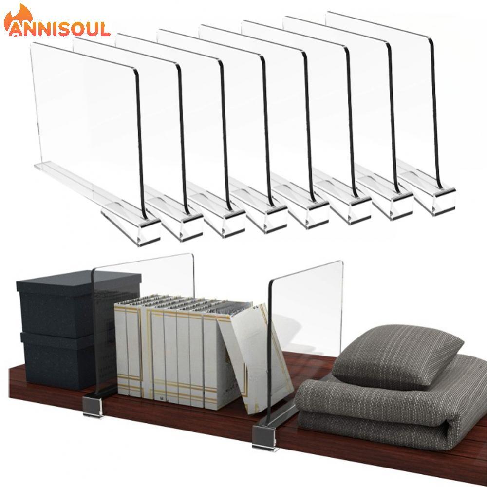 [NISO]Transparent Acrylic Shelf Dividers 8 Pack for Kitchen For Classroom Organization