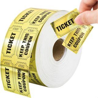 Ceiba cây 1000 Raffle Vé Vàng Cuộn Đôi Kim Loại Giấy Vàng Vé Cho Sự Kiện Lễ Hội Nhập Lớp Giải Thưởng