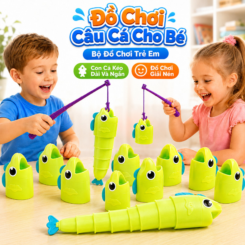 Đồ Chơi Câu Cá Cho Bé Bộ đồ Chơi Trẻ Em Trò Chơi Con Cá Kéo Dài Và Ngắn đồ Chơi Giải Nén