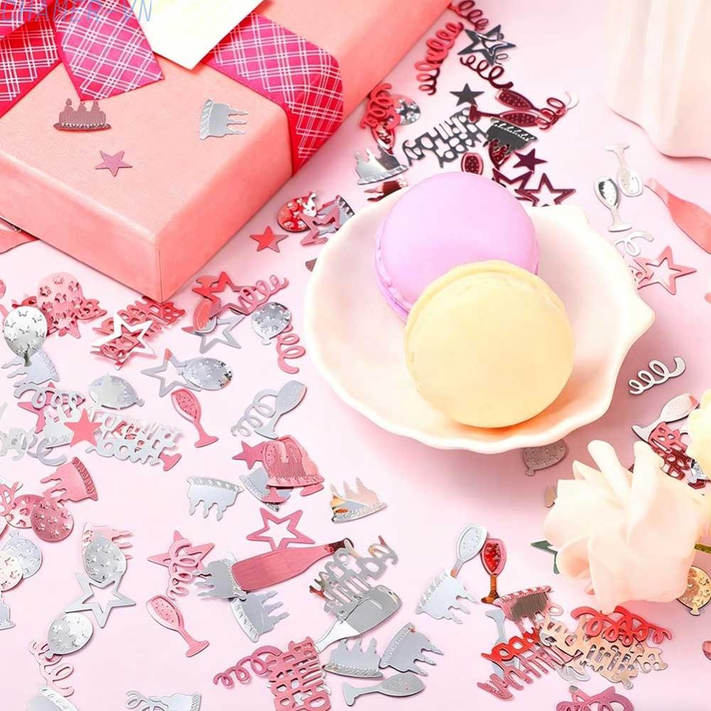 【CHAMER】5 Pack Rose Gold Birthday Decorations Set with Paper Cups Balloons and Streamers【HomeLiving】