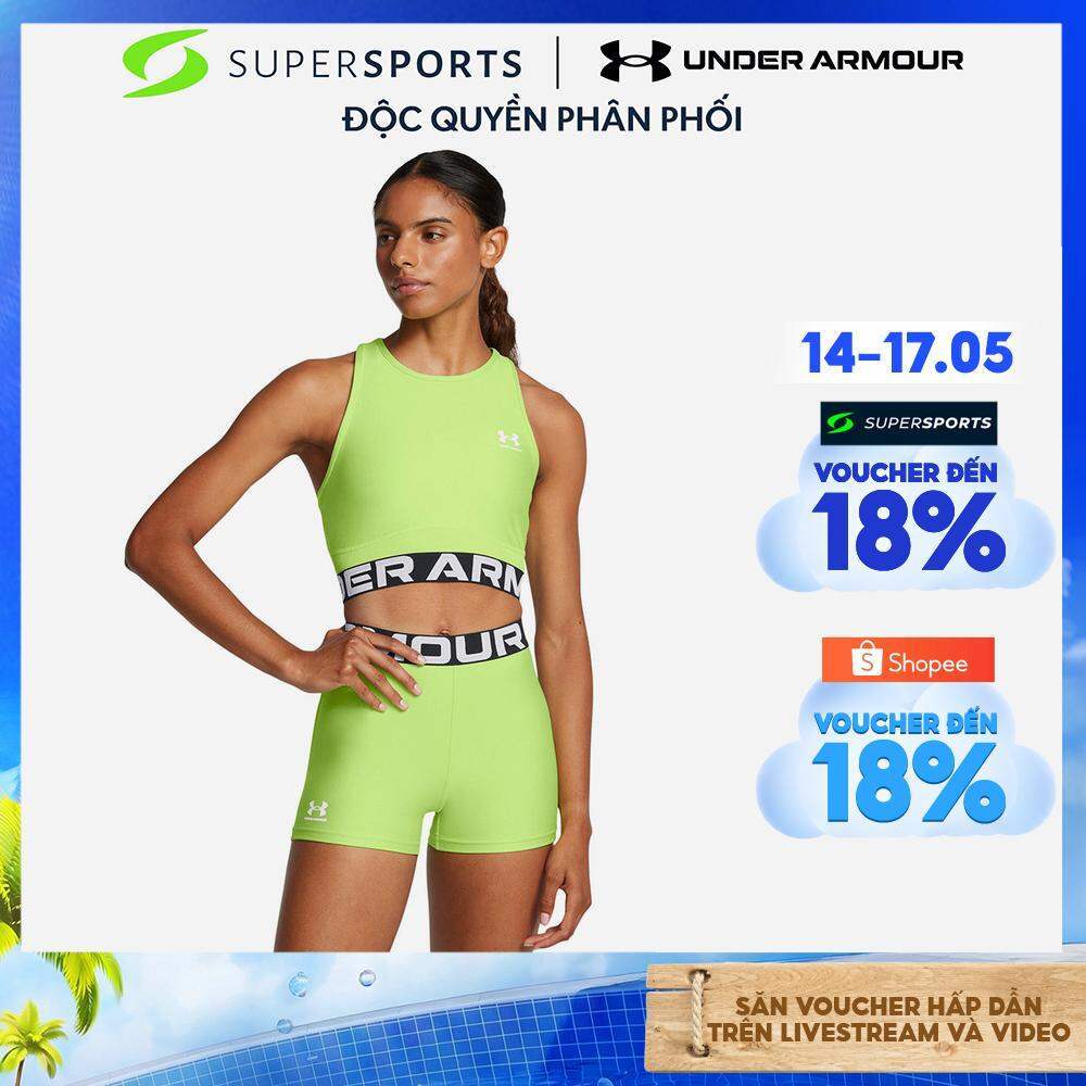 Áo Ba Lỗ Nữ Under Armour Heatgear Rib - Xanh Lá - 1388694-304