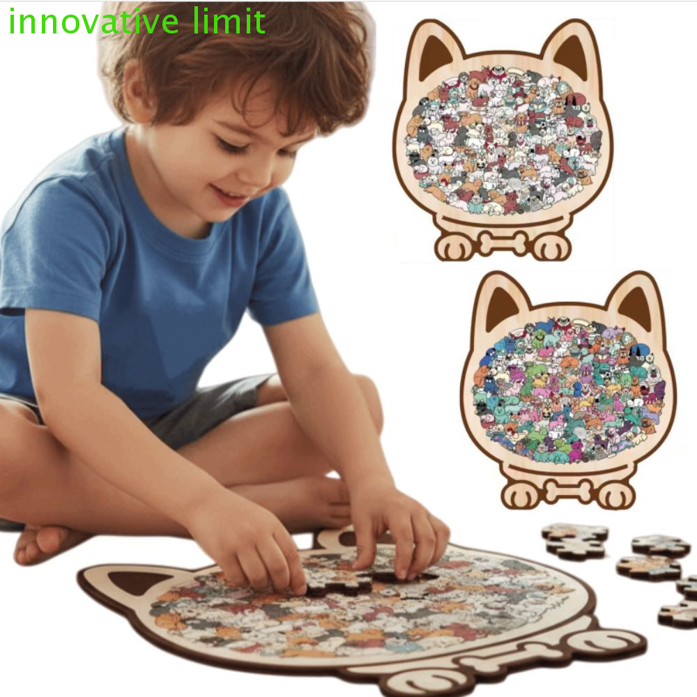 Câu đố hình chó DYRUIZA, Câu đố giáo dục sớm vui nhộn và khó khăn Câu đố bằng gỗ, Trang trí nội thất