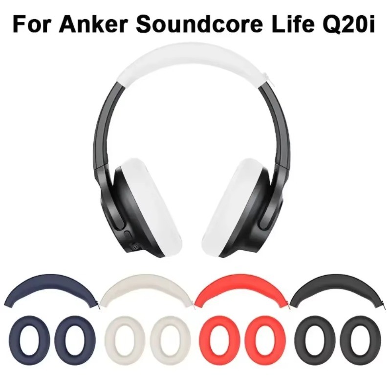 Dành Cho Anker Soundcore Q20i 2in1 Vỏ Bảo Vệ Đầu Silicon Mềm Cho Anker Soundcore Life Q20i Vỏ Bảo Vệ