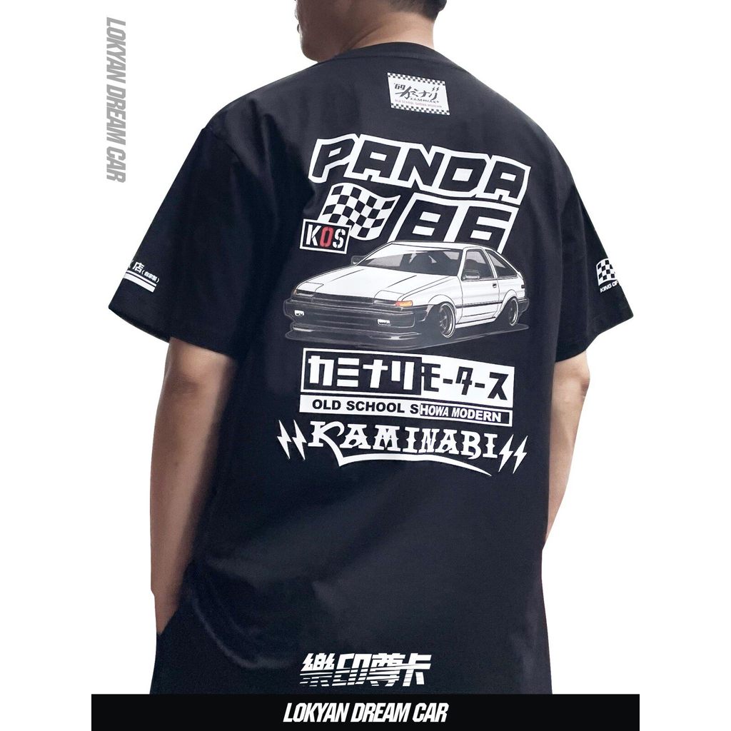 Áo thun nam cotton 100% cao cấp Attitude Toyota AE86 tay ngắn, phong cách JDM, in hình xe hơi AE86, 
