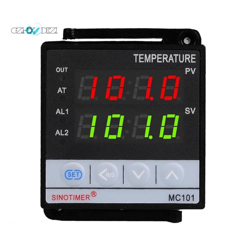 MC101 Màn hình kỹ thuật số Bộ điều khiển nhiệt độ PID Chế độ C / Fahrenheit Đầu dò cảm biến đầu vào 