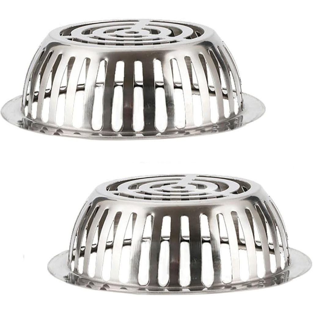 Bộ lọc nắp thoát nước mái vòm bằng thép không gỉ Atrium Grate 2 cái / gói (Đường kính: 7 ")