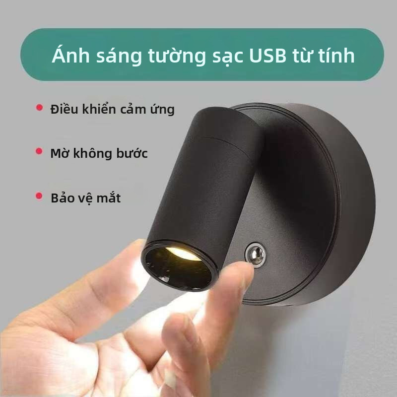 Đèn ngủ LED cảm biến thông minh, Đèn tường trang trí thông minh, Kho hàng địa phương Việt Nam, Giao hàng 1-3 ngày, Đèn LED tiện lợi không dây, Đèn sạc USB Đèn khí quyển trong nhà / Đèn tường / Đèn cảm biến