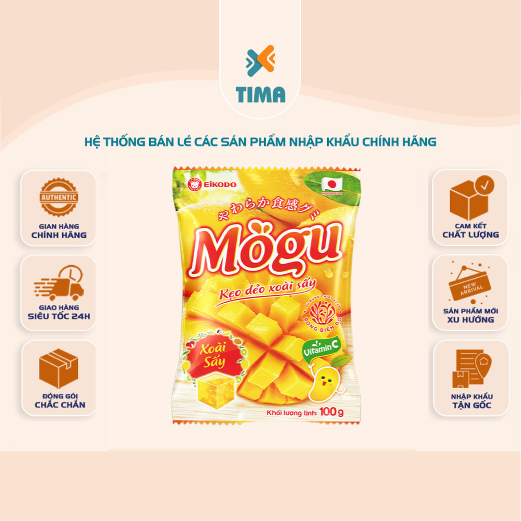 Kẹo Dẻo Mogu Xoài Sấy 100g – Hương Vị Xoài Sấy Tự Nhiên, Dẻo Mềm – Eikodo Việt Nam