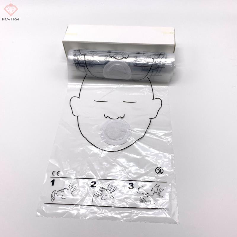 PCWKKef 36 Cái / Cuộn Mặt nạ hồi sức CPR Tấm chắn mặt CPR cho Bộ sơ cứu huấn luyện CPR Mới