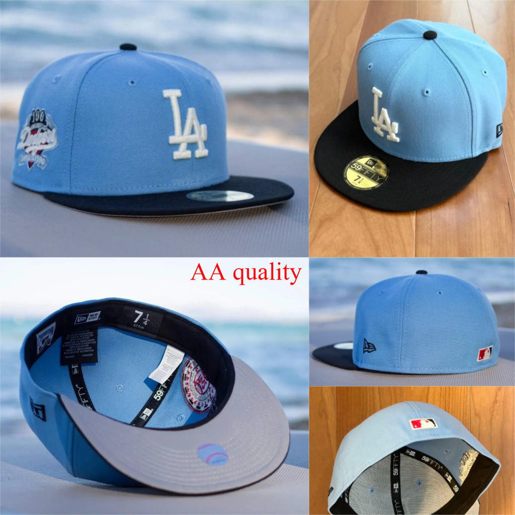 Mũ Bóng Chày New Era Los Angeles Dodgers 59Fifty, Chống Nắng, Màu Xanh Nhạt, Unisex