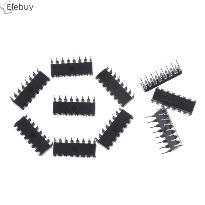 [Elebuy] 10 Chiếc CD4017BE 4017 CD4017 Bộ Chia Thập Kỷ IC Mới