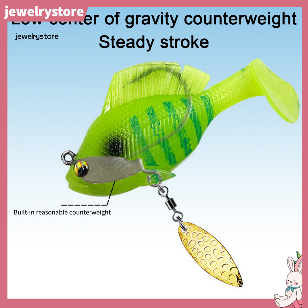 JET Mồi Mềm Có Móc Ẩn Mồi Câu Cá 6cm / 10g / 14g Mái Chèo Đuôi Mồi Câu Cá Có Móc Spinner Mắt 3d Swim