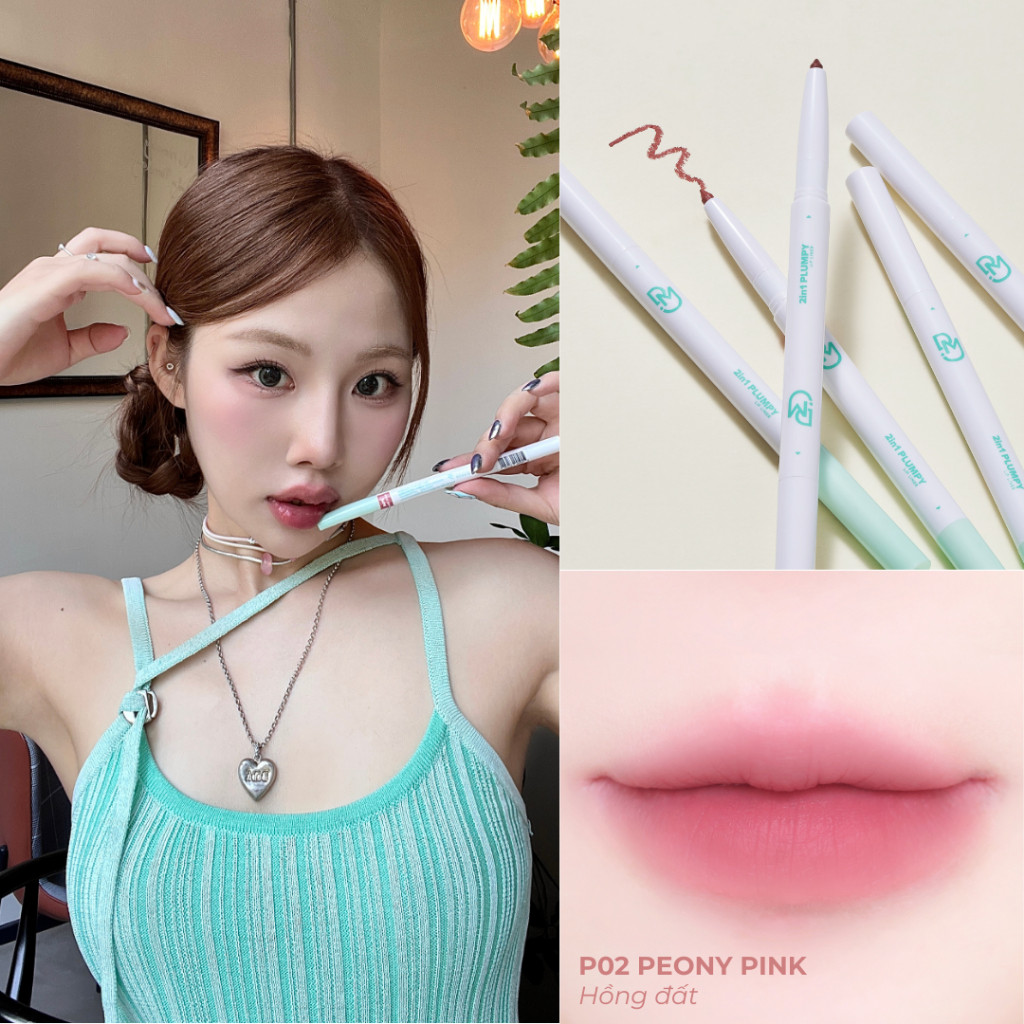 Kẻ viền môi hai đầu DEARMAY 2in1 Plumpy Lip Liner 0.46g | BigBuy360 - bigbuy360.vn