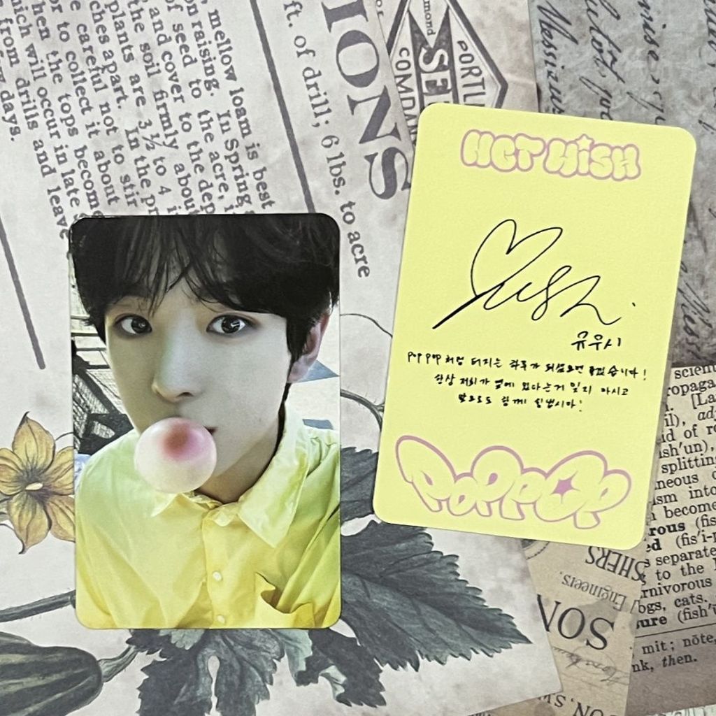 NCT wish sakuya yushi bột bong bóng màu trắng bong bóng nhiệt độ