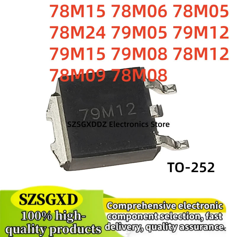 5 Chiếc 78M05 78M06 78M08 78M09 78M12 78M15 TO252 78M24 79M05 79M08 79M12 79M15 TO-252 Hiệu Ứng Trườ