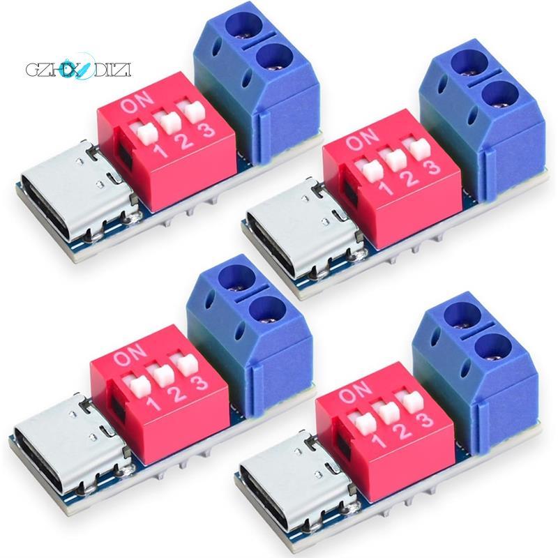Mô-đun bảng kích hoạt PD / QC USB-C PD Trigger Sạc nhanh 12V Type-C Power Delivery Boost Bộ sạc tốc 