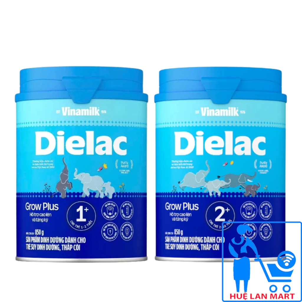 Sữa bột Vinamilk Dielac Grow Plus 1+/2+ 850g