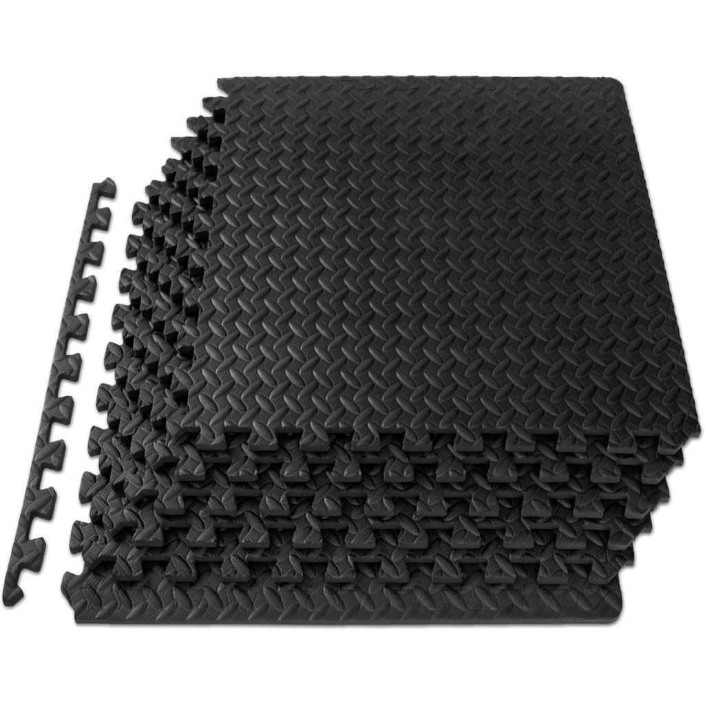 ProsourceFit Exercise Puzzle Mat ½-inch, EVA Interlocking Foam Floor Tiles for Home Gym, Workout Equ