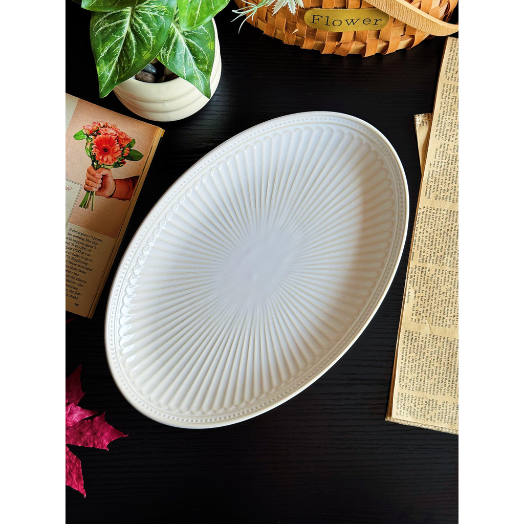Đẹp Món Ăn Pháp Đĩa Hình Bầu Dục Cao Cấp Đĩa Cá Hộ Gia Đình Hấp Cá Đĩa Đặc Biệt Cho Cá Hấp