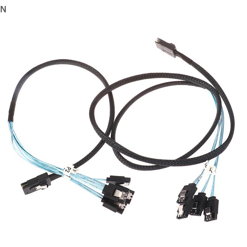 Cáp NS SAS SATA Mini-SAS SFF-8087 Đến 4 Cáp SATA Mini SAS 4i SFF8087 36P Đến 4 Cáp SATA 7P 12Gbps Dữ
