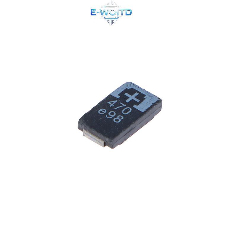 E-WOITD 5 CÁI 2R5TPE470M9 470 2.5V 470UF SMD Tụ điện Tantalum Polymer Tụ điện E-WOITD