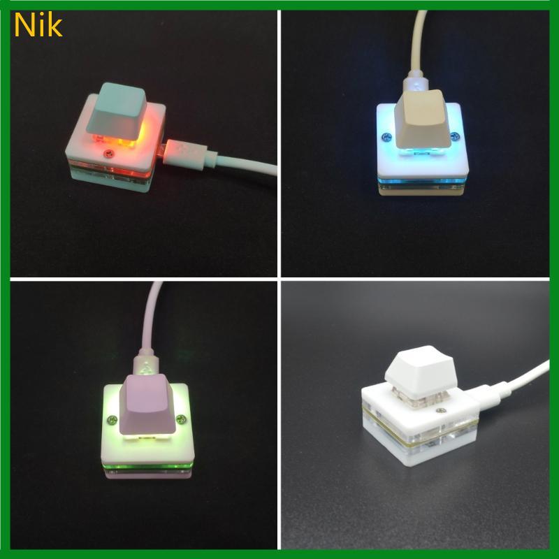 Bàn phím USB tiện lợi Nik với Copy-Paste Macro Red Green White Trục