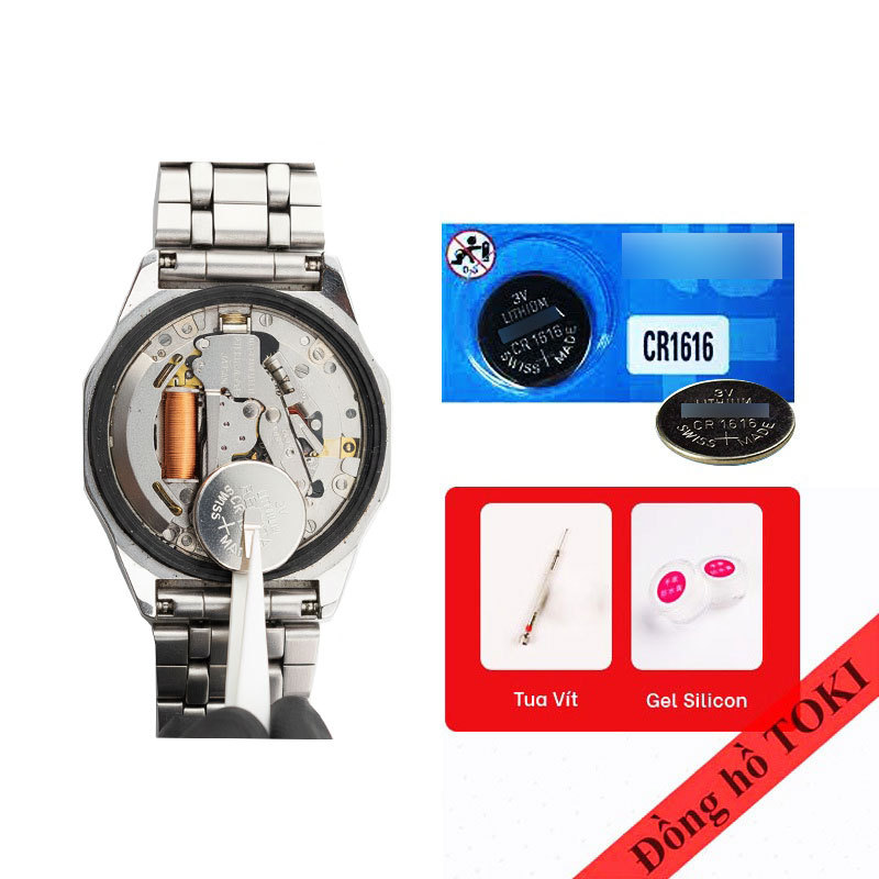 Pin CR1616 dùng cho đồng hồ điện tử tương thích Casio A700W các màu