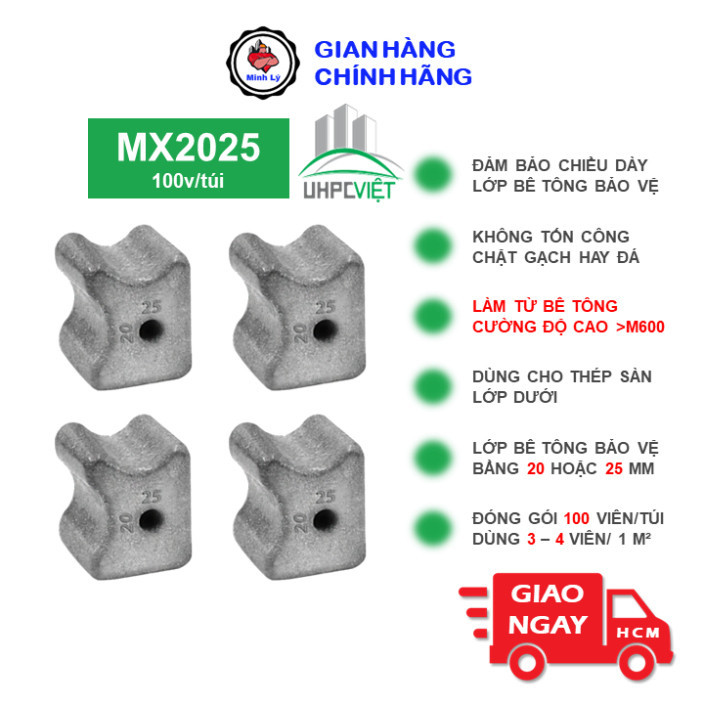 100 Viên Con Kê Bê Tông Cường Độ Cao – UHPC MX2025