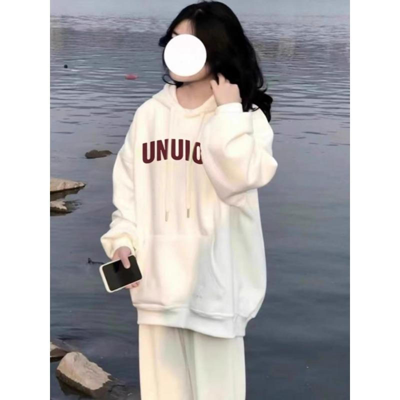 Oversize women's hoodie, classic American style, hip-hop fashion, street fashion, unisex model, suit