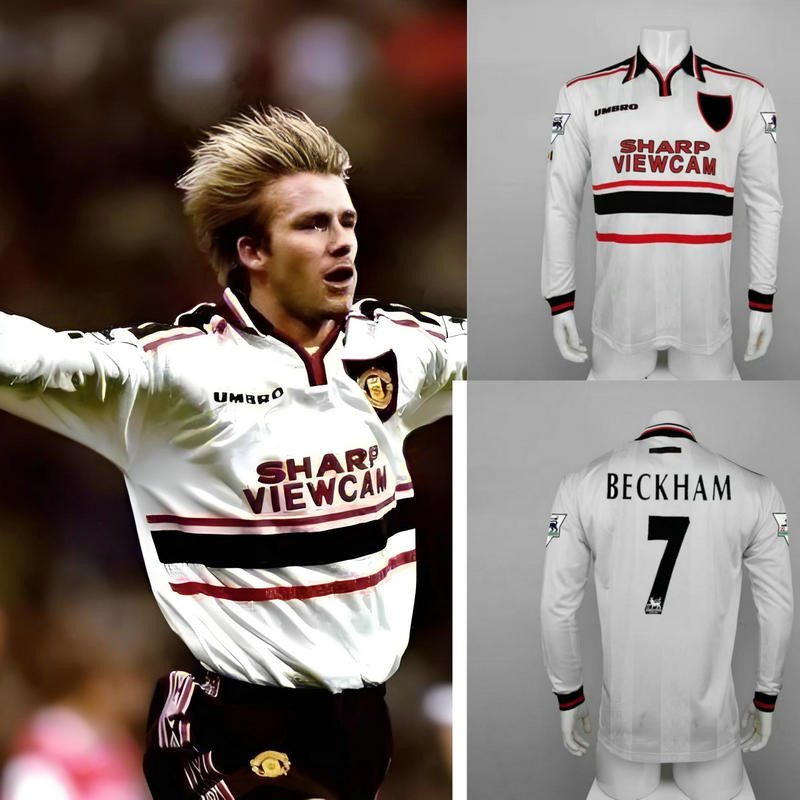 Retro Áo bóng đá Old Trafford 1998-99, Màu trắng, Size S đến XXL, Chất liệu cao cấp