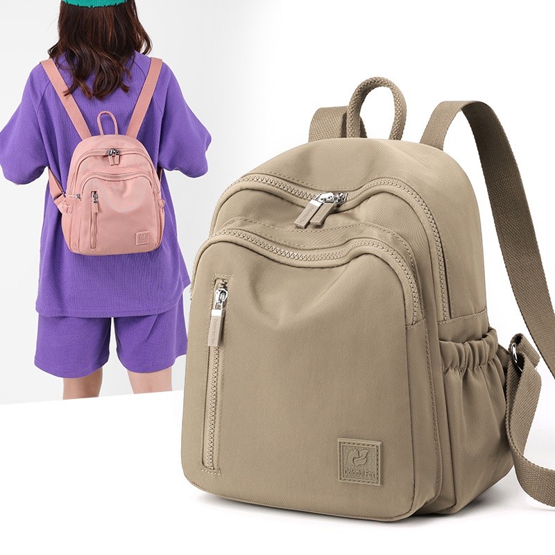 Ba lô mới dành cho nữ Nylon chống thấm nước hàn quốc Bagpack túi đi học nhẹ