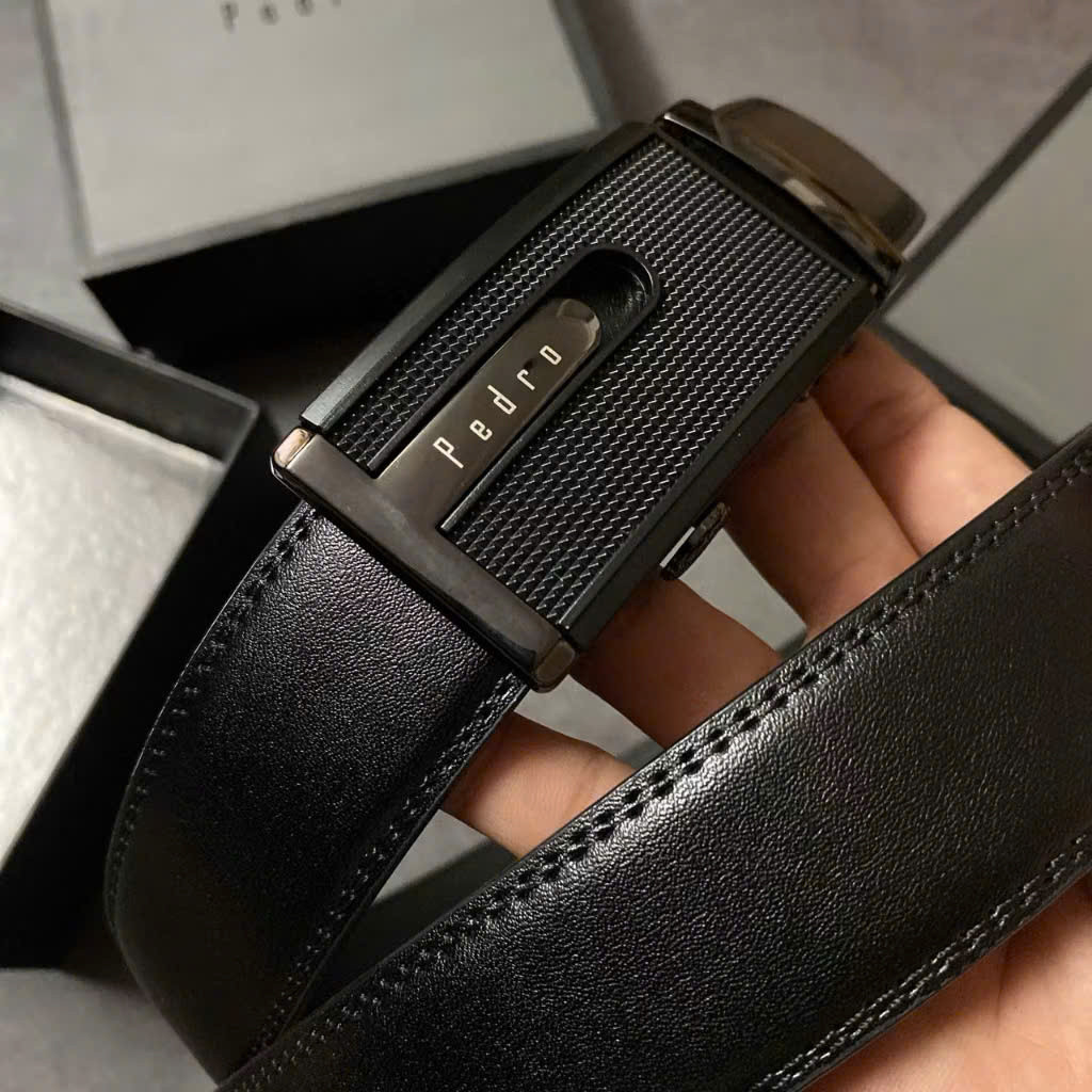 Nịt nam caro nhám - NN310 full box + túi giấy hãng HC