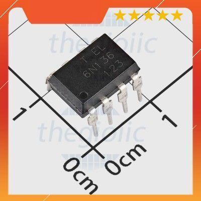 [3 Cái]- 6N136 OPTOISO 5KV TRANS W/BASE 8DIP