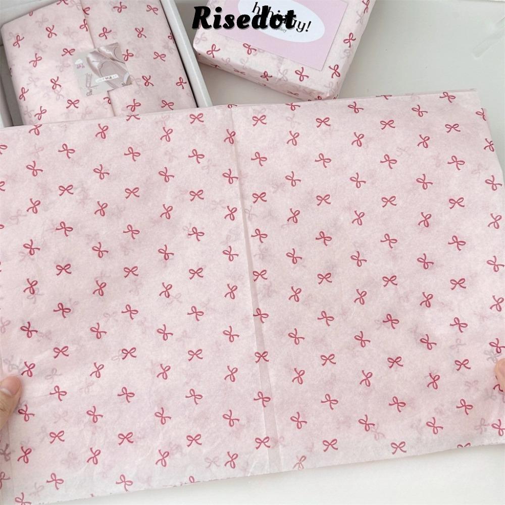 RISEDOT 20 tờ Ins Ballet Bow Copy Paper, Giấy đóng gói bó hoa Giấy lê tuyết Quà tặng Vật liệu đóng g