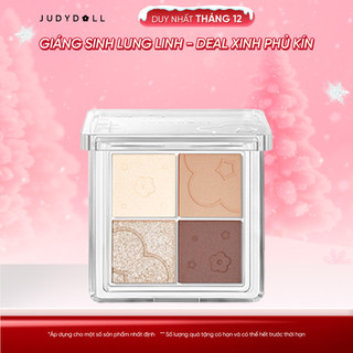  JUDYDOLL Bảng Phấn Mắt 4 Màu 4-Color Eyeshadow Chất Mịn Dễ Tán 