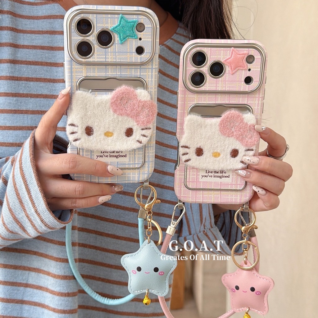 G.O.A.T Túi đựng thẻ sang trọng kitty + vỏ vòng tay Tương thích cho iPhone 17 pro max iPhone 17 16 1