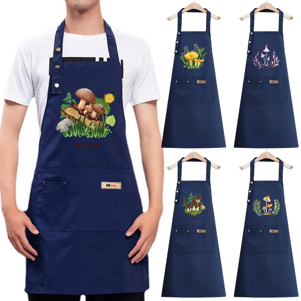 Unisex Best sellerSleeveless halter apron Baking and floral apron Kitchen household Waterproof and o